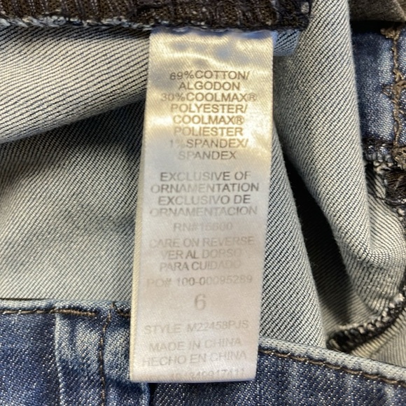 Mac and Me You Are So Loved Distressed Straight Leg Jeans Size 6 - Picture 7 of 10